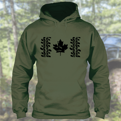 Maple Leaf Tire Track – Heavyweight Off-Road Sweatshirt by Pathmaker Productions - Image 5