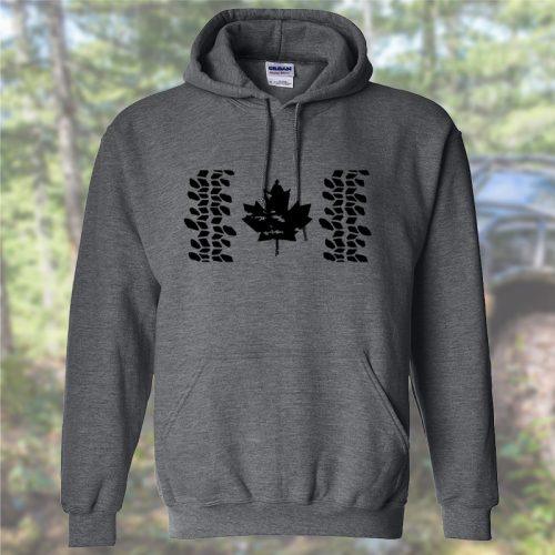 Maple Leaf Tire Track – Heavyweight Off-Road Sweatshirt by Pathmaker Productions - Image 4