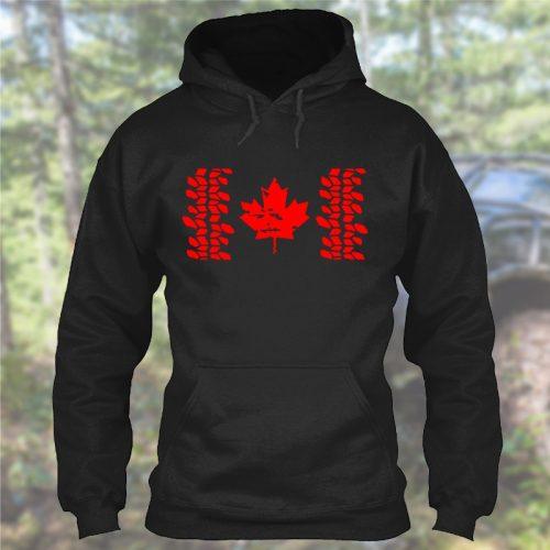 Maple Leaf Tire Track – Heavyweight Off-Road Sweatshirt by Pathmaker Productions - Image 2