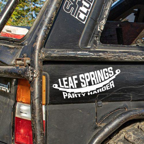 Leaf Springs Party Harder Decal - Offroad Truck Sticker